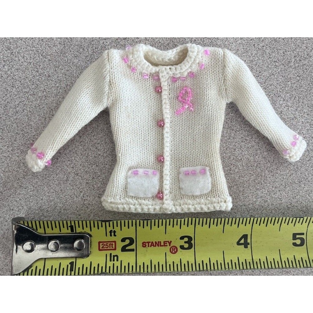 Michael Simon Breast Cancer Awareness Cardigan Sweater Ornament In Box - Picture 8 of 12